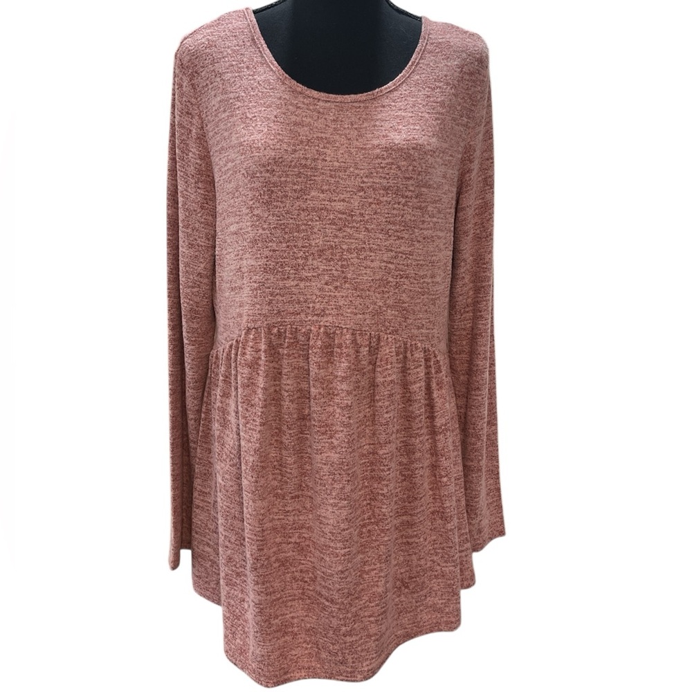 Xpenyo Cozy Pink Long Sleeve Tunic